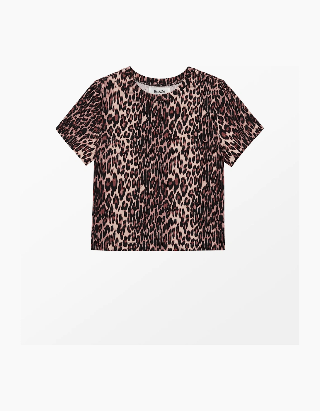 Leopard Print Cotton Jersey Baby T-Shirt