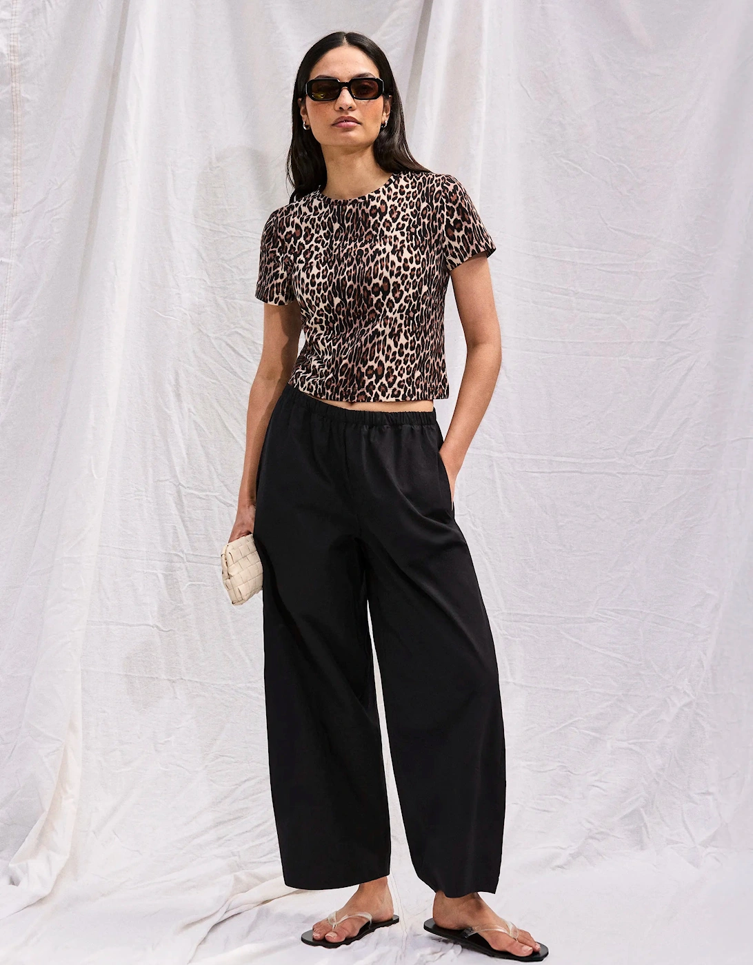 Leopard Print Cotton Jersey Baby T-Shirt