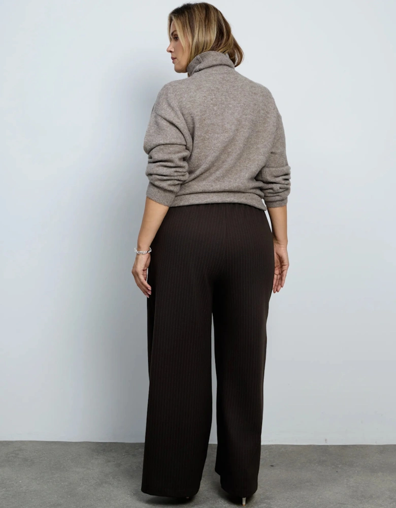 Oatmeal Wool Blend  Turtle Neck Knitted Jumper