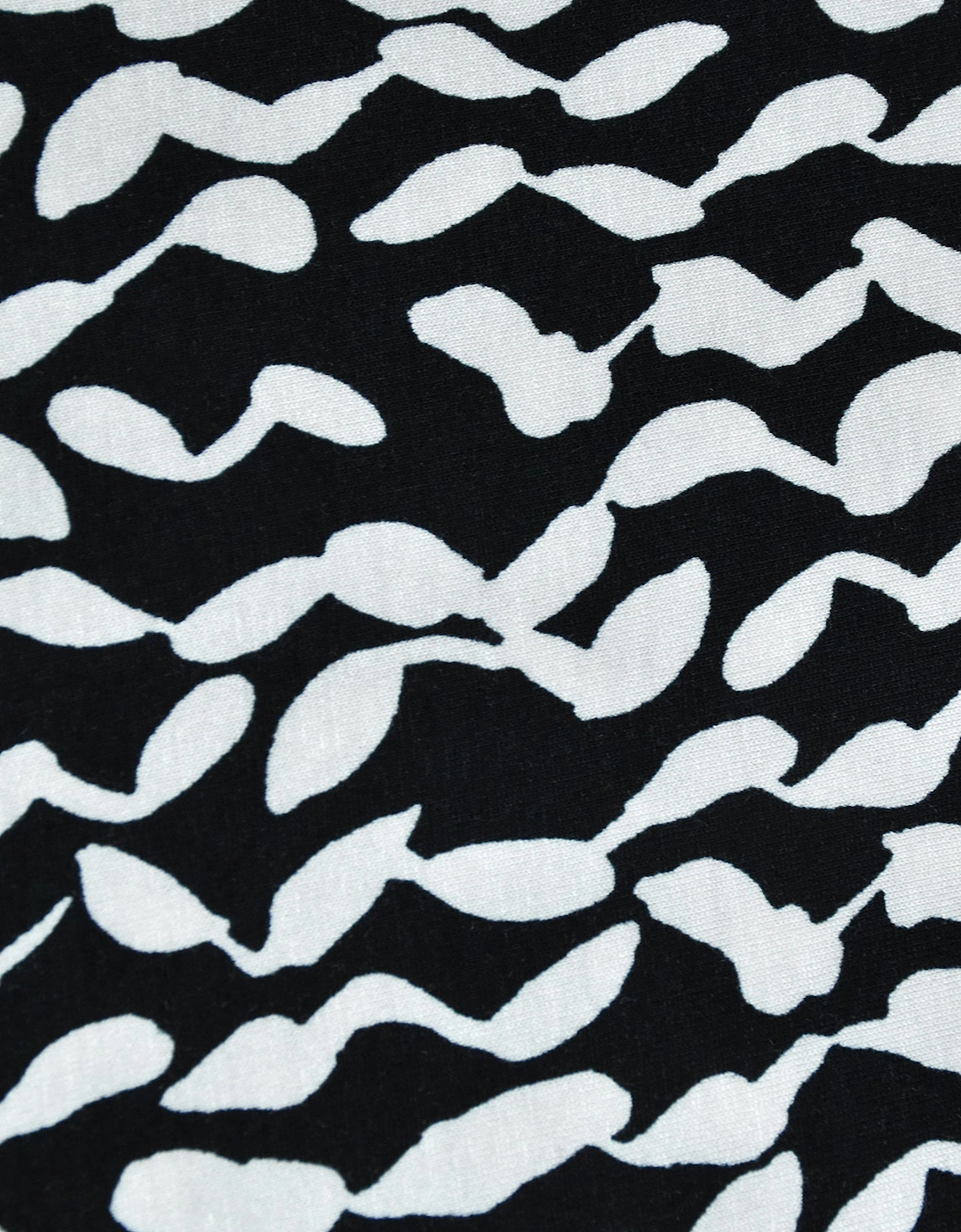Mono Curl Print Jersey Midi Skirt