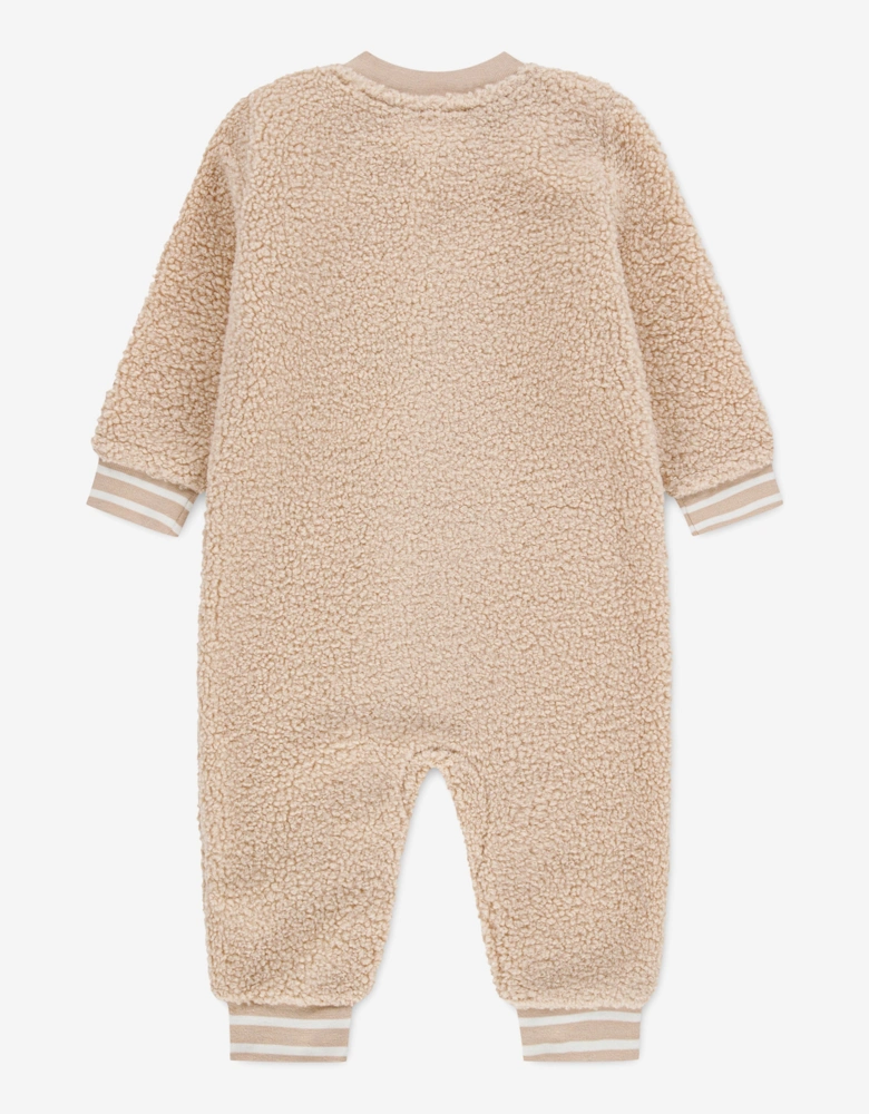 Lacoste Baby Sherpa Romper in Beige