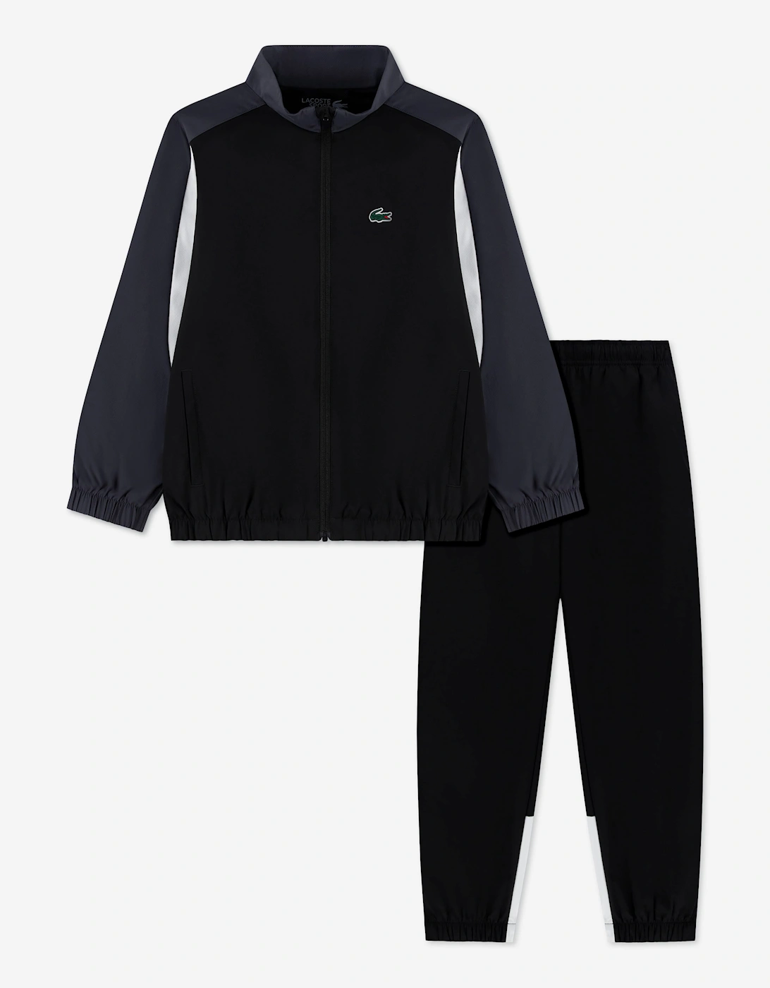 Lacoste Boy's Lacoste Boys Off Court Woven Tracksuit in Black