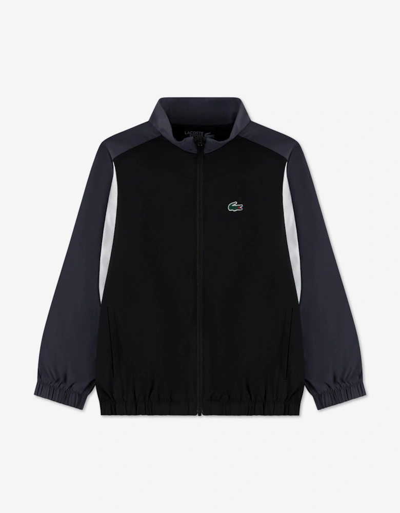 Lacoste Boys Off Court Woven Tracksuit in Black