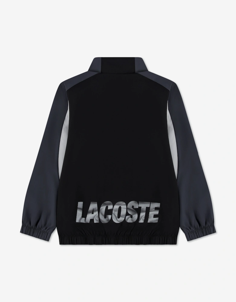 Lacoste Boys Off Court Woven Tracksuit in Black