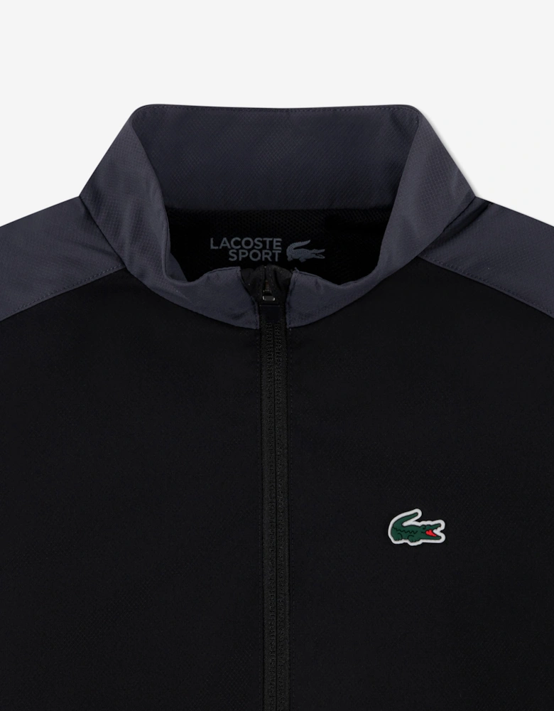 Lacoste Boys Off Court Woven Tracksuit in Black