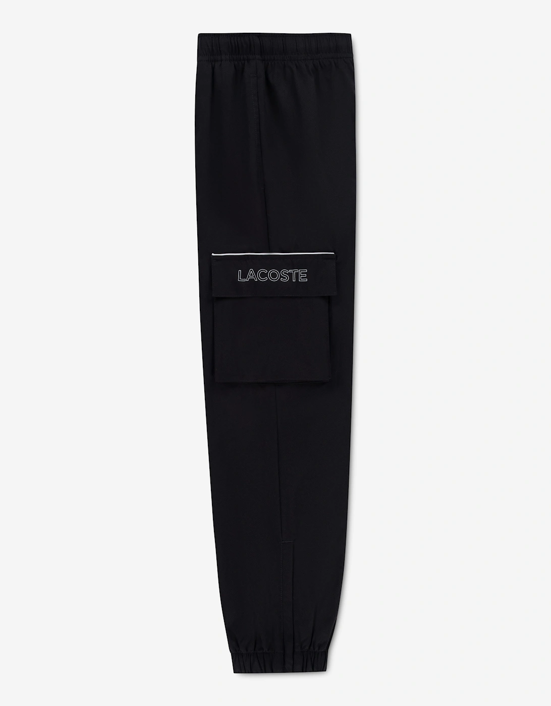 Lacoste Boys Mesh Lined Diamond Taffeta Tracksuit in Black