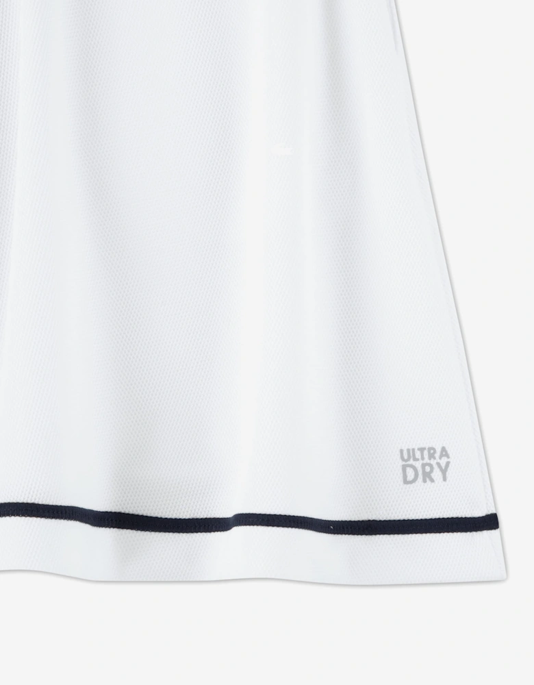 Lacoste Girls Tennis Dress with Shorts in White
