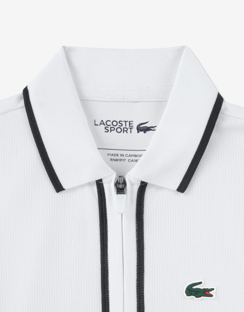 Lacoste Girls Tennis Dress with Shorts in White