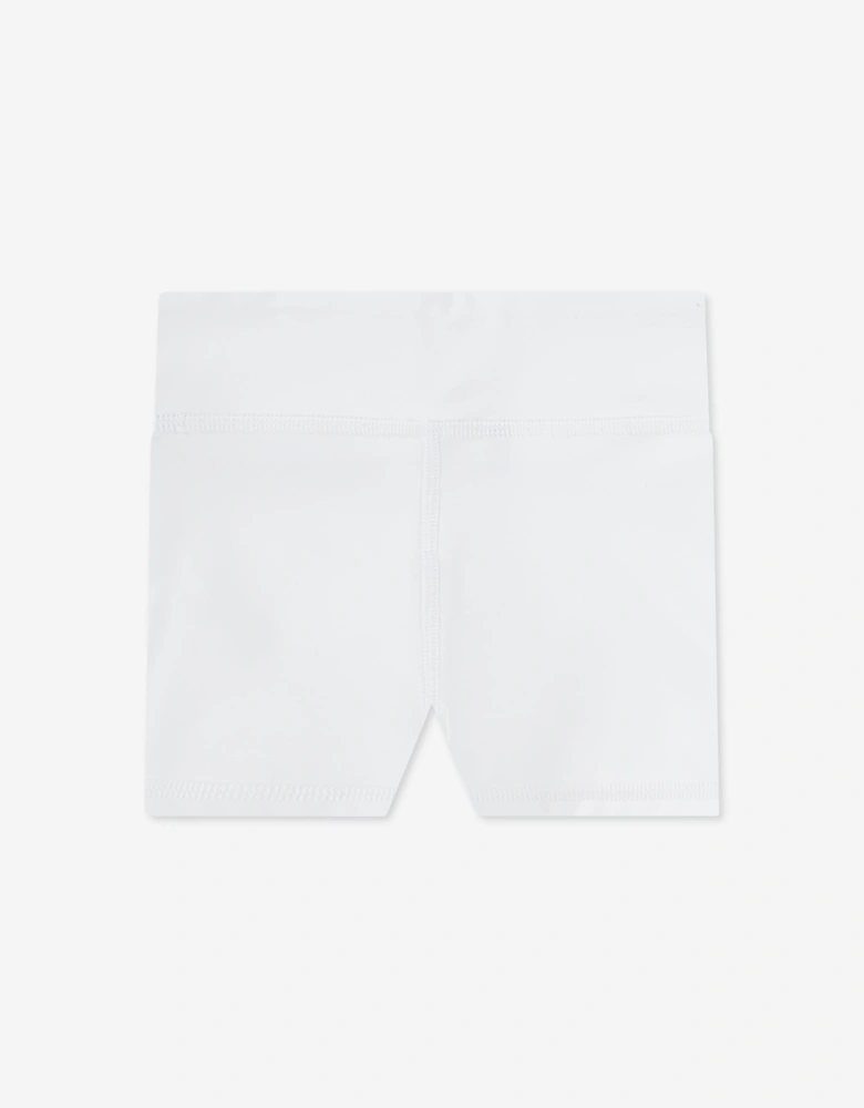 Lacoste Girls Heritage Pique Tennis Dress with Shorts in White