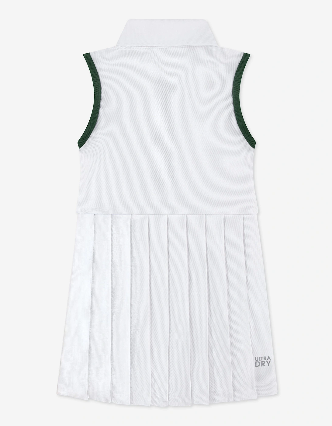 Lacoste Girls Heritage Pique Tennis Dress with Shorts in White