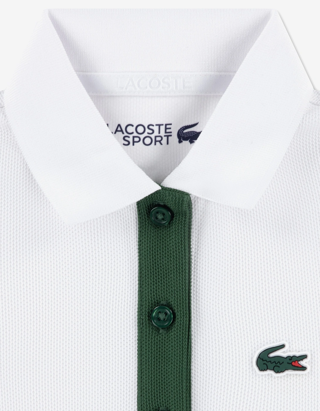 Lacoste Girls Heritage Pique Tennis Dress with Shorts in White