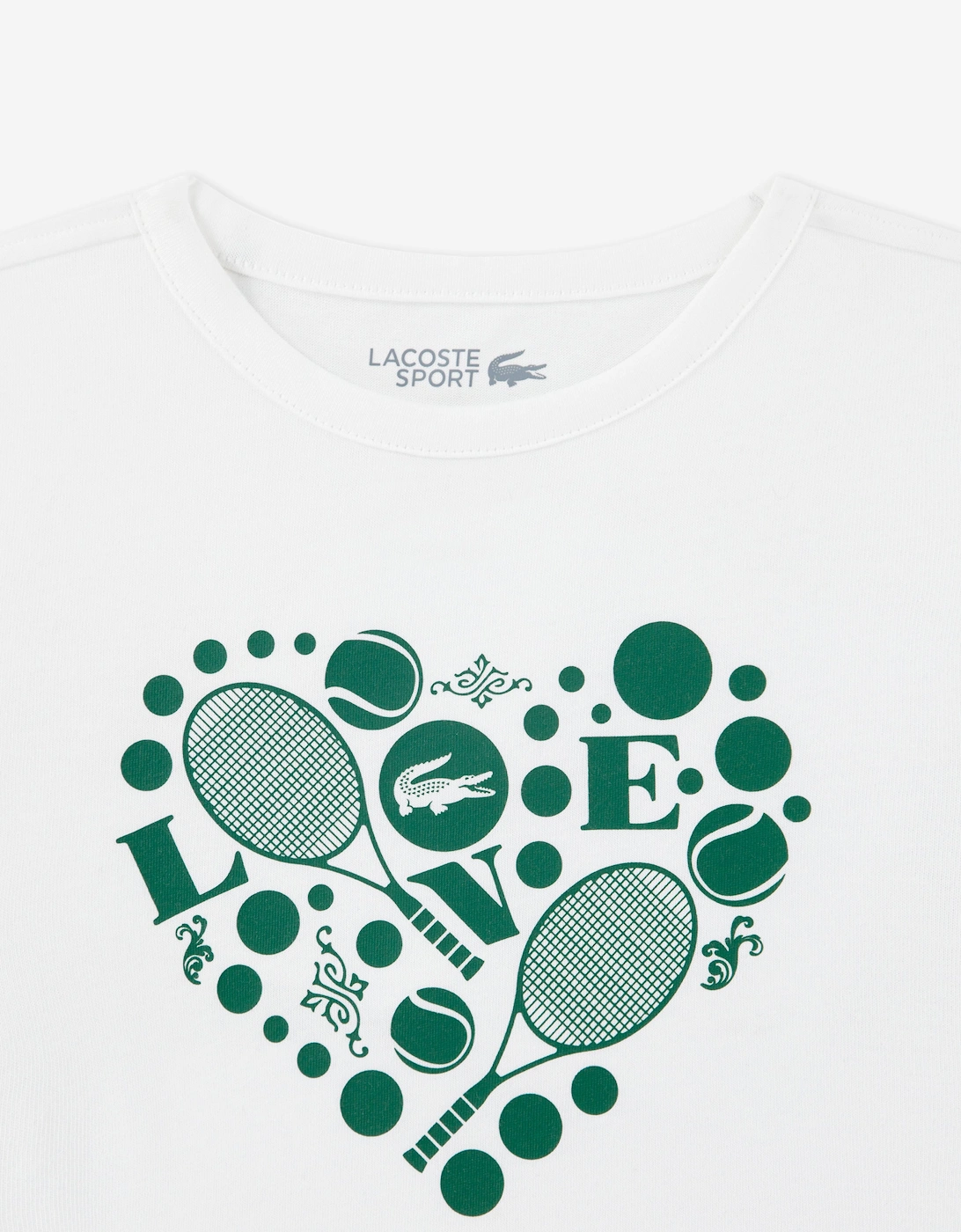 Lacoste Girls Sport Graphic T-Shirt in White
