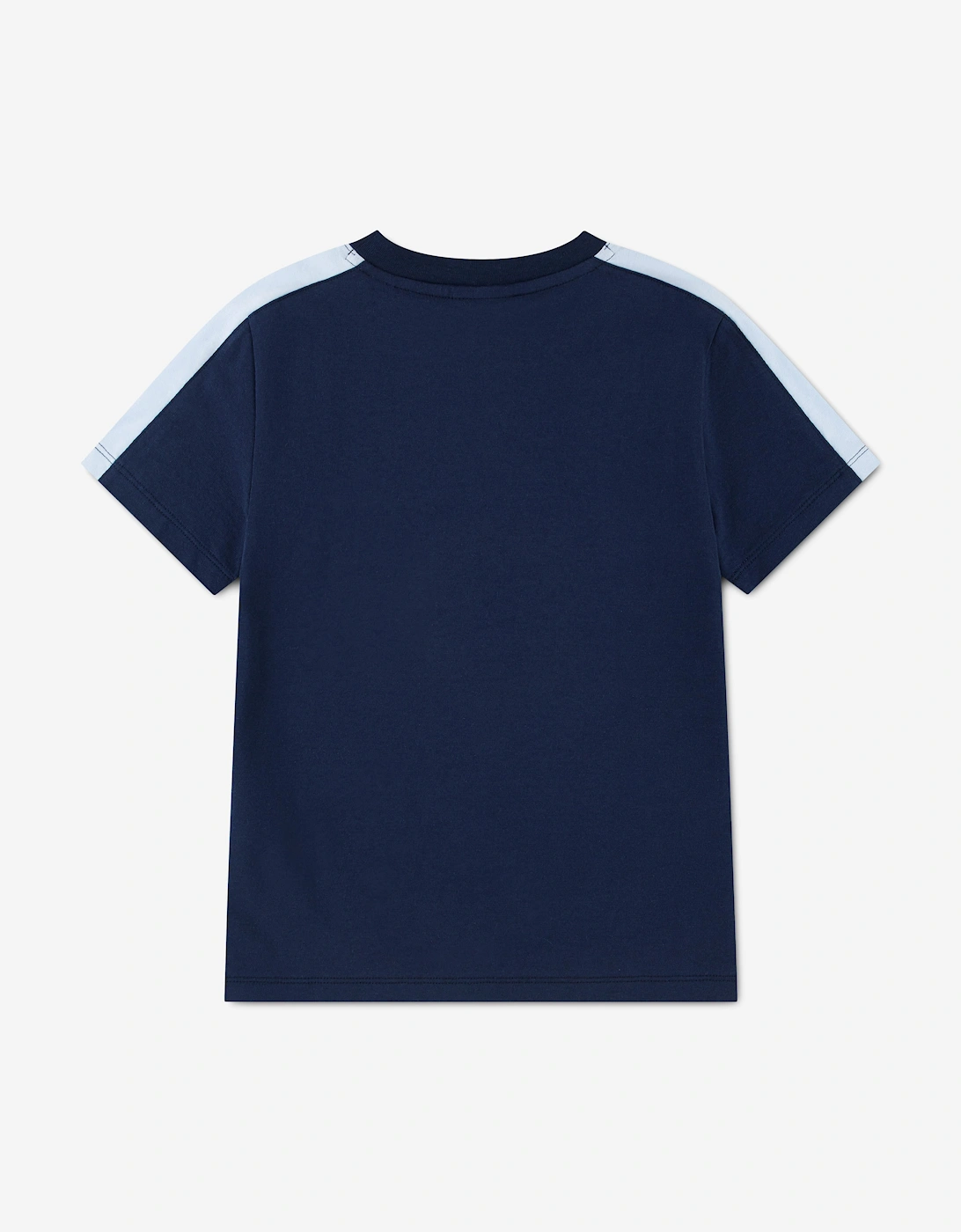 Lacoste Boys Colourblock Stripe T-Shirt in Navy