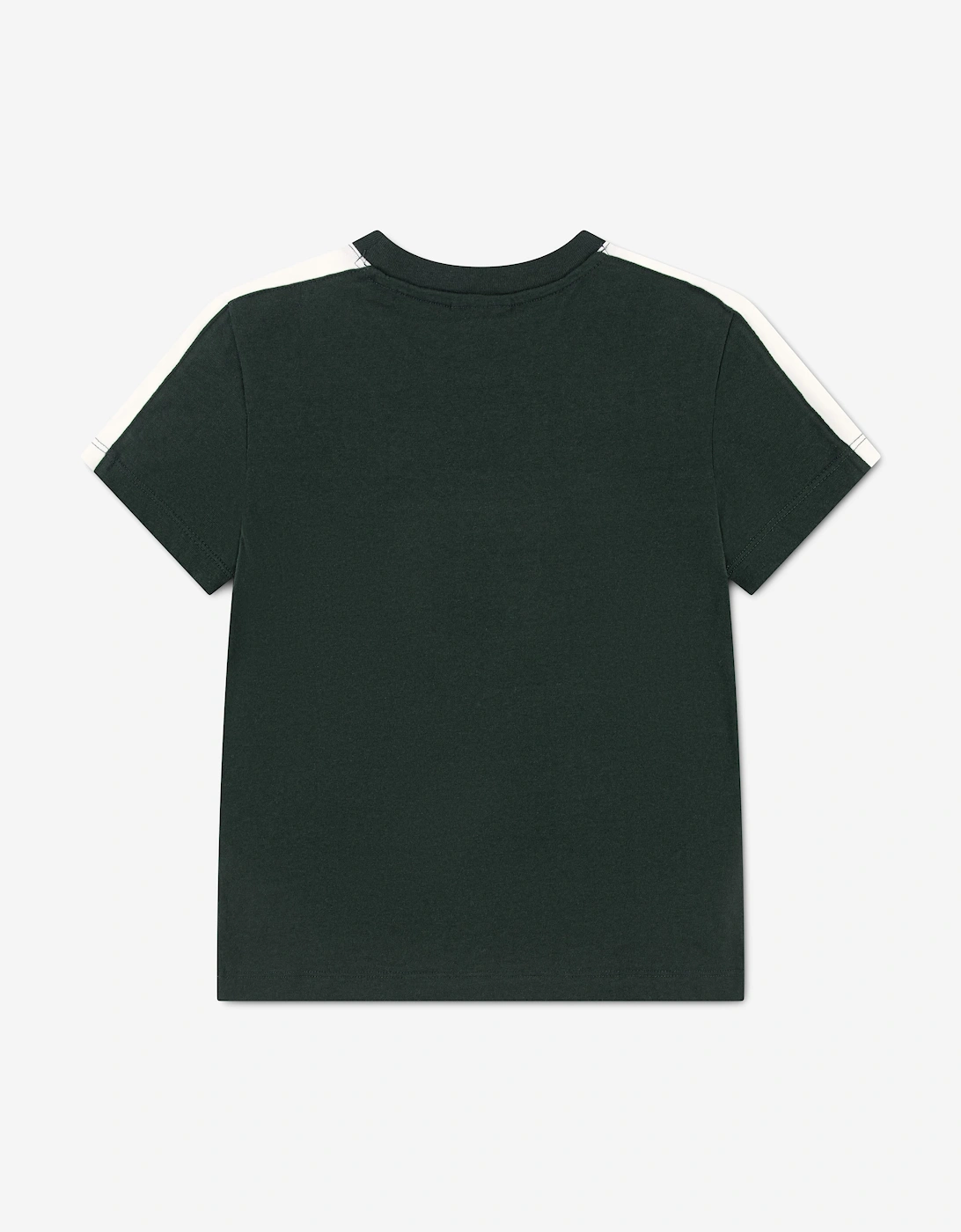 Lacoste Boys Colourblock Stripe T-Shirt in Green