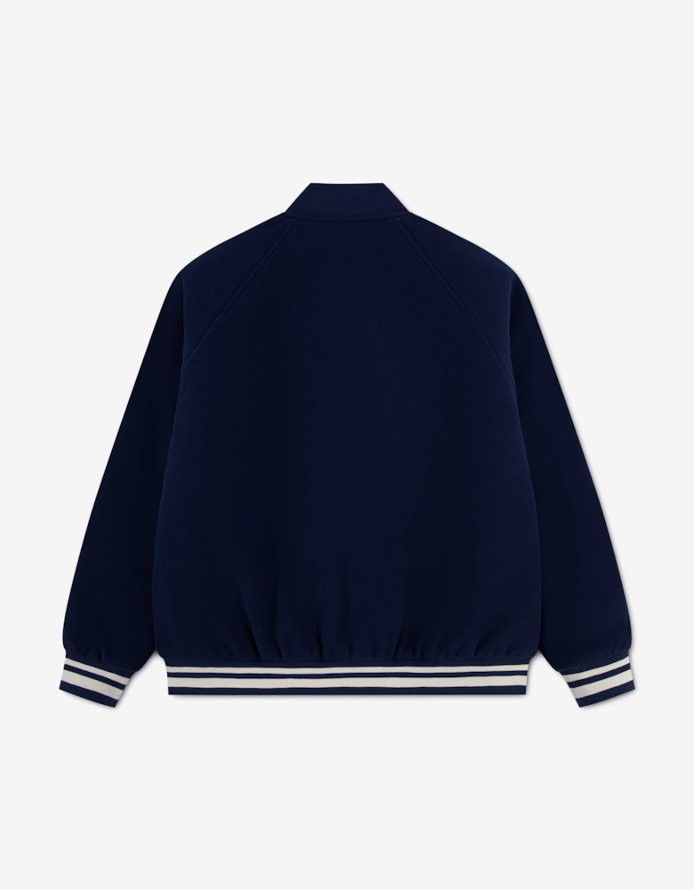 Lacoste Kids Varsity Jacket in Navy