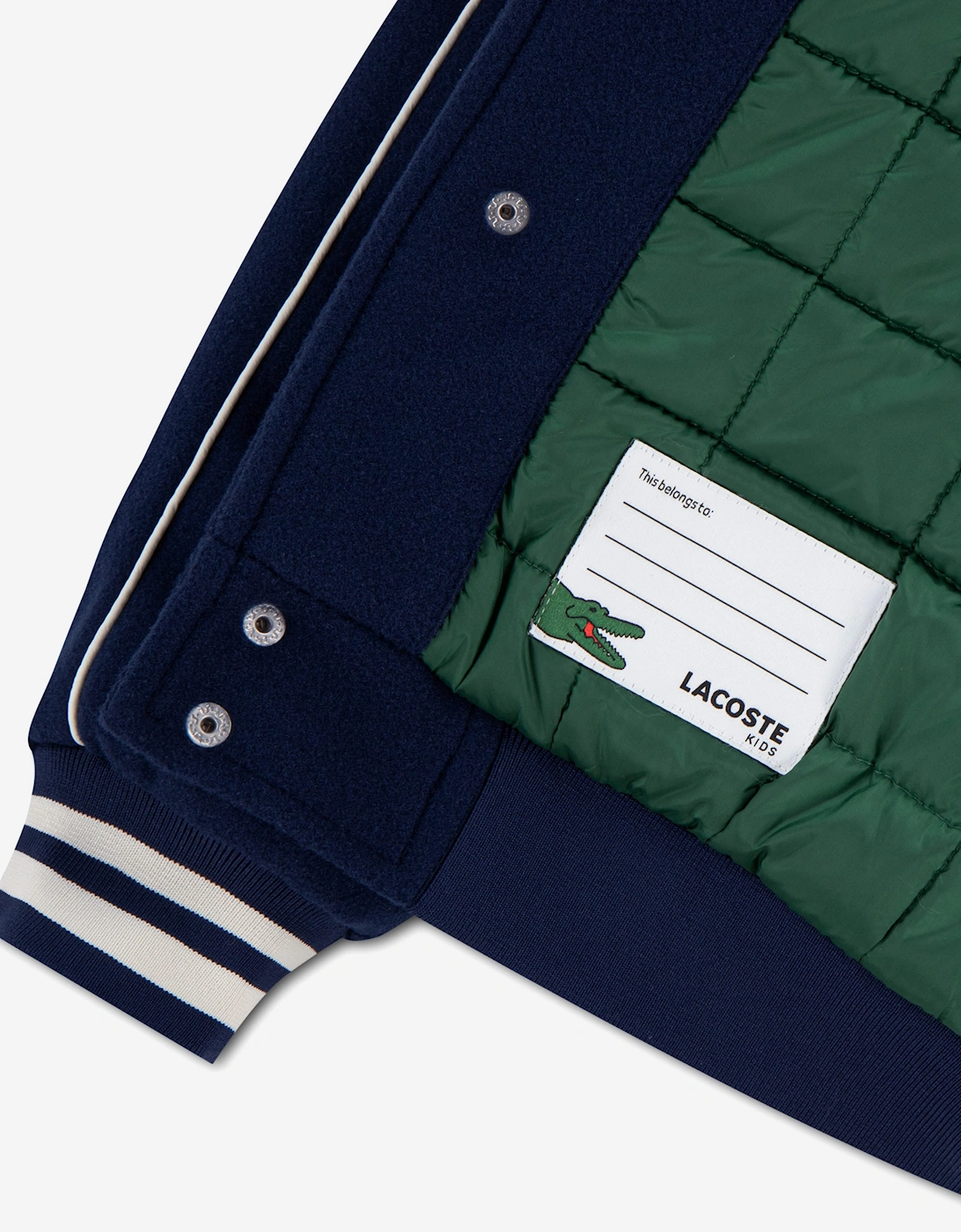 Lacoste Kids Varsity Jacket in Navy