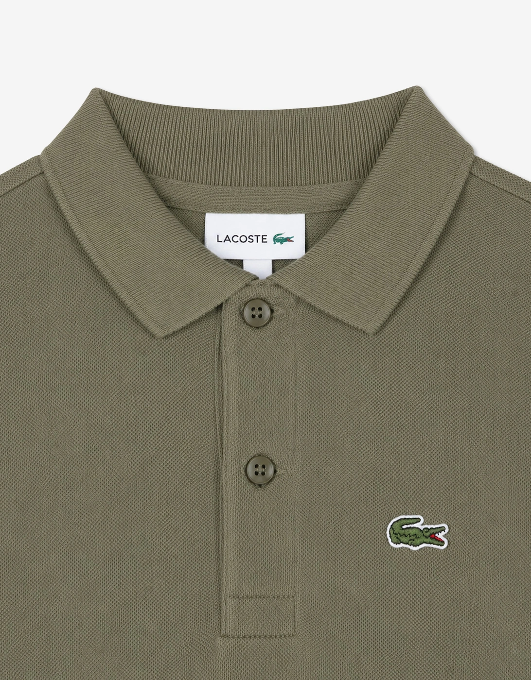 Lacoste Boys Long Sleeve Pique Polo Shirt in Green