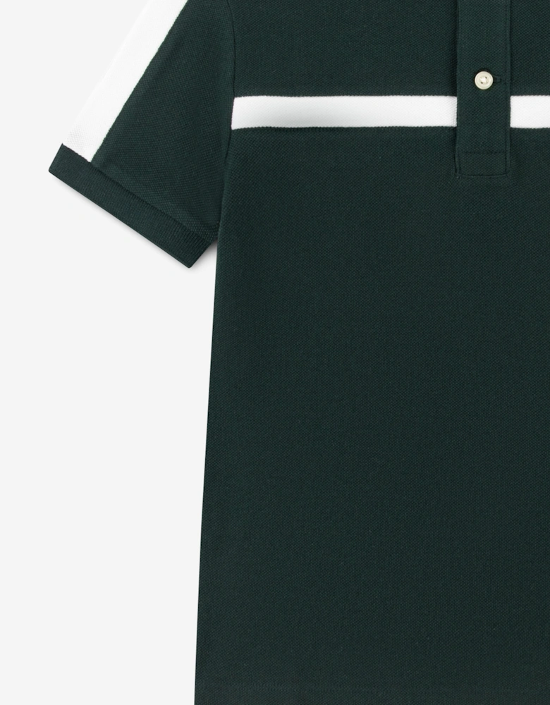 Lacoste Boys Colourblock Polo Shirt in Green