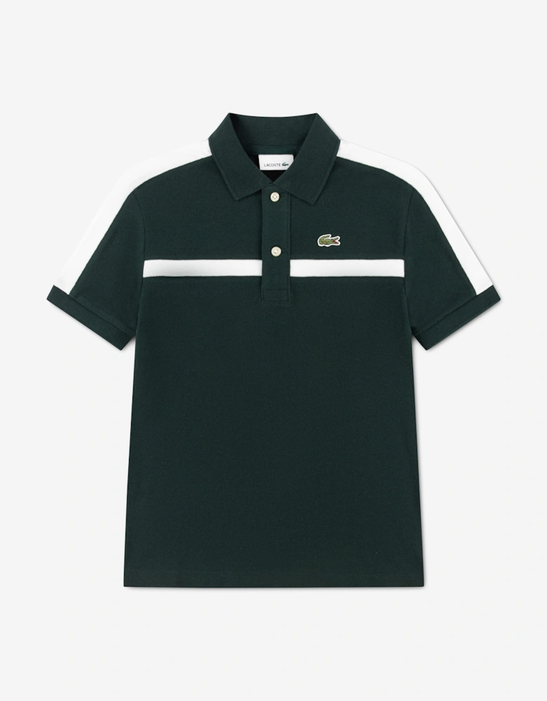 Lacoste Boys Colourblock Polo Shirt in Green