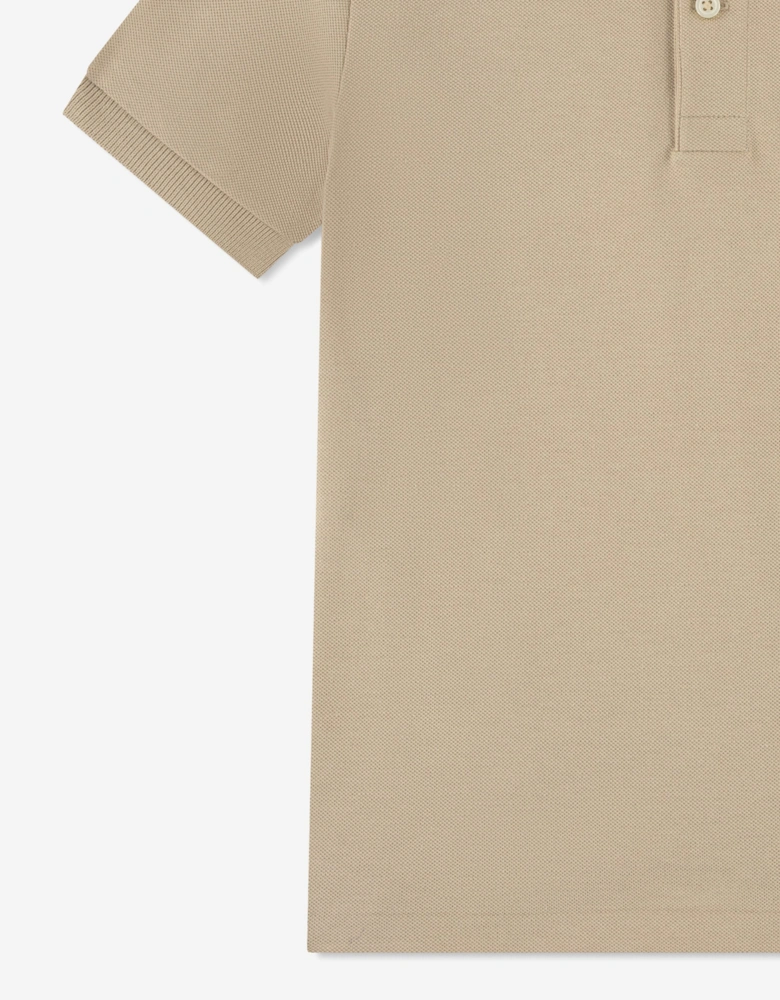Lacoste Boys Petit Pique Polo Shirt in Beige