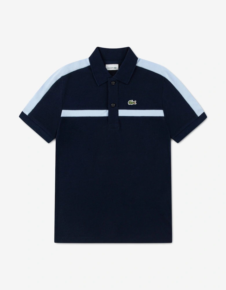 Lacoste Boys Colourblock Polo Shirt in Navy