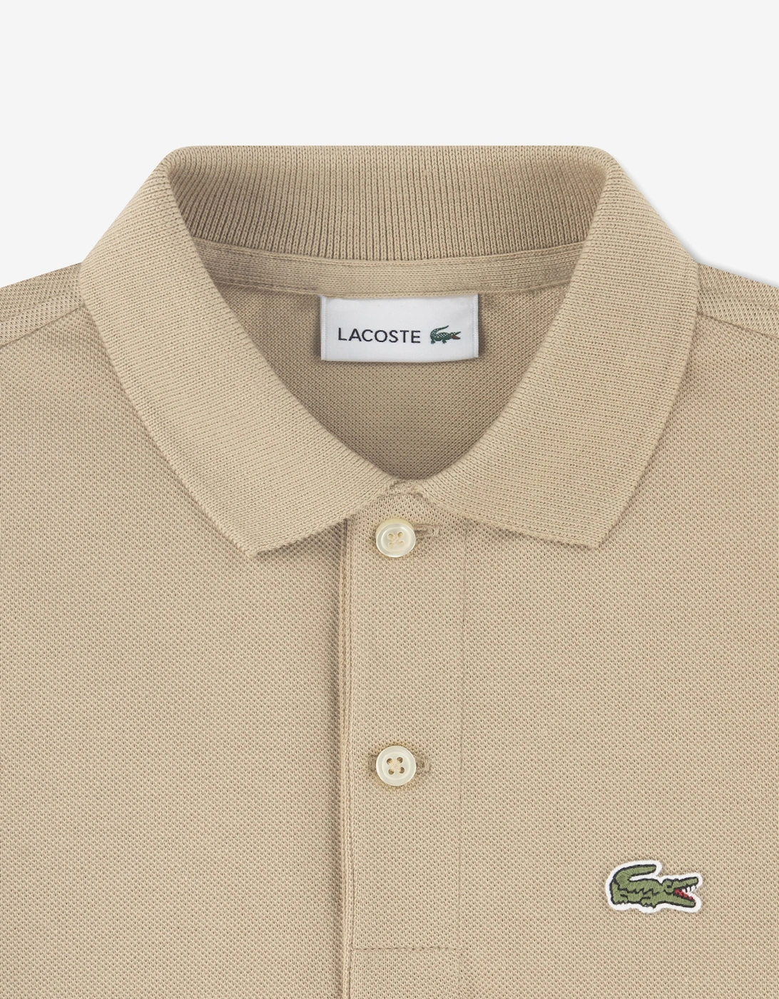 Lacoste Boys Petit Pique Polo Shirt in Beige