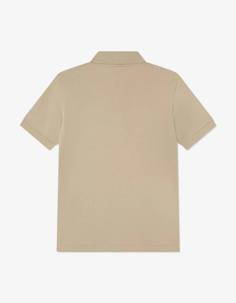 Lacoste Boys Petit Pique Polo Shirt in Beige