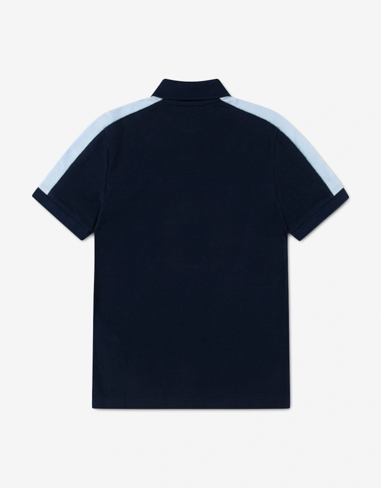 Lacoste Boys Colourblock Polo Shirt in Navy