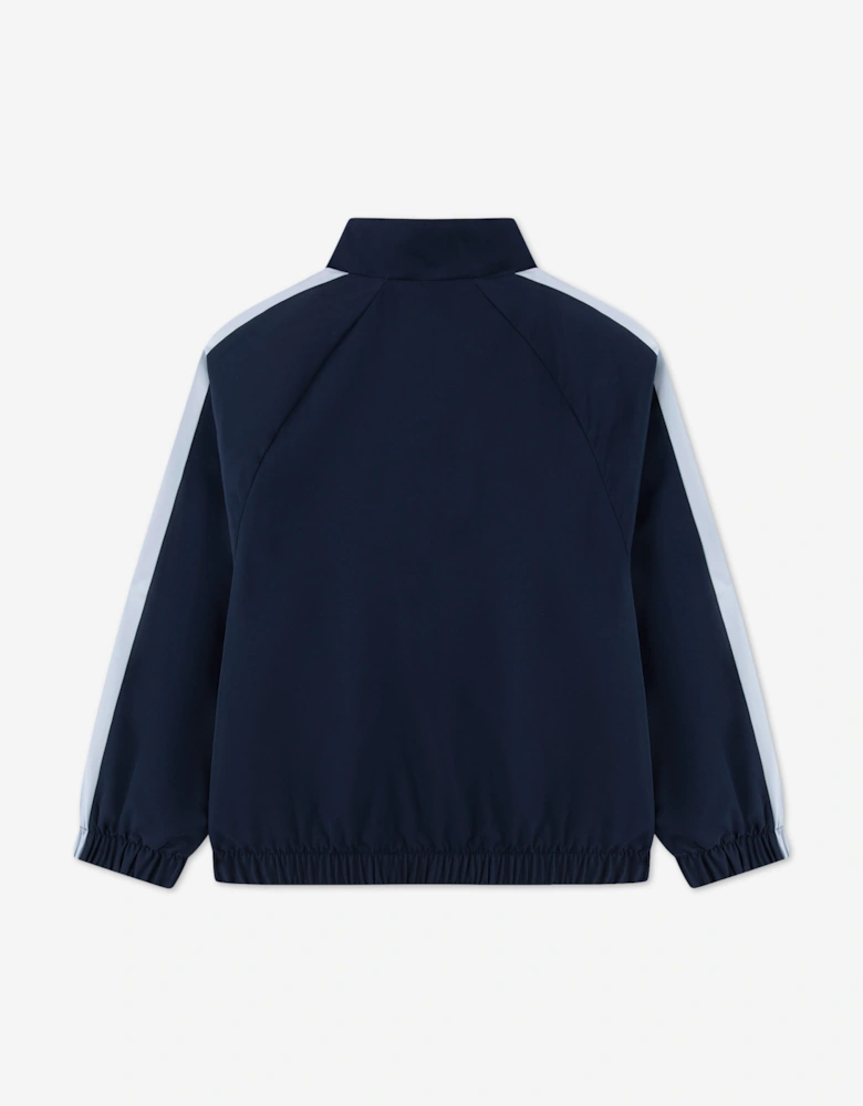 Lacoste Boys Colourblock Poly Pongee Tracksuit in Navy