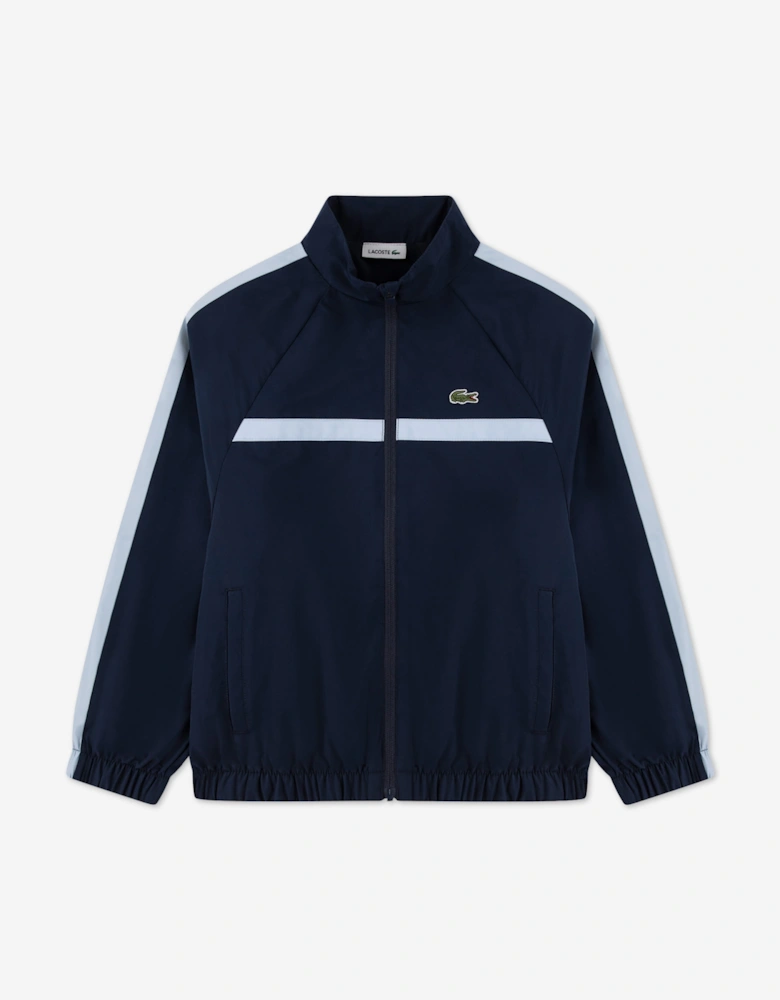 Lacoste Boys Colourblock Poly Pongee Tracksuit in Navy