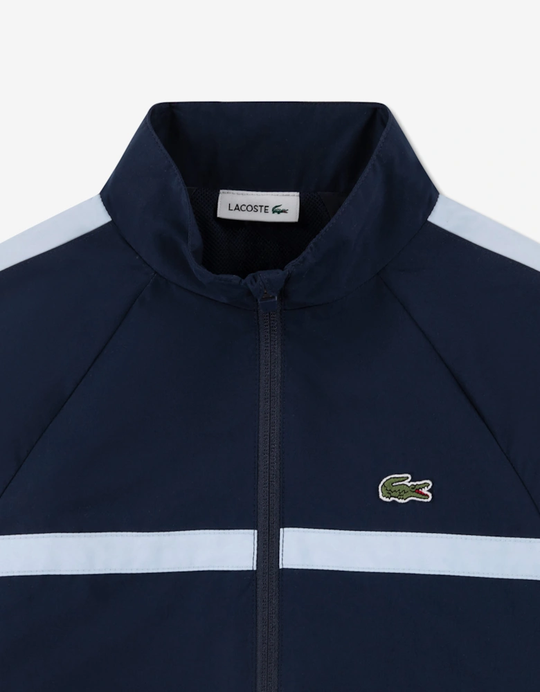 Lacoste Boys Colourblock Poly Pongee Tracksuit in Navy