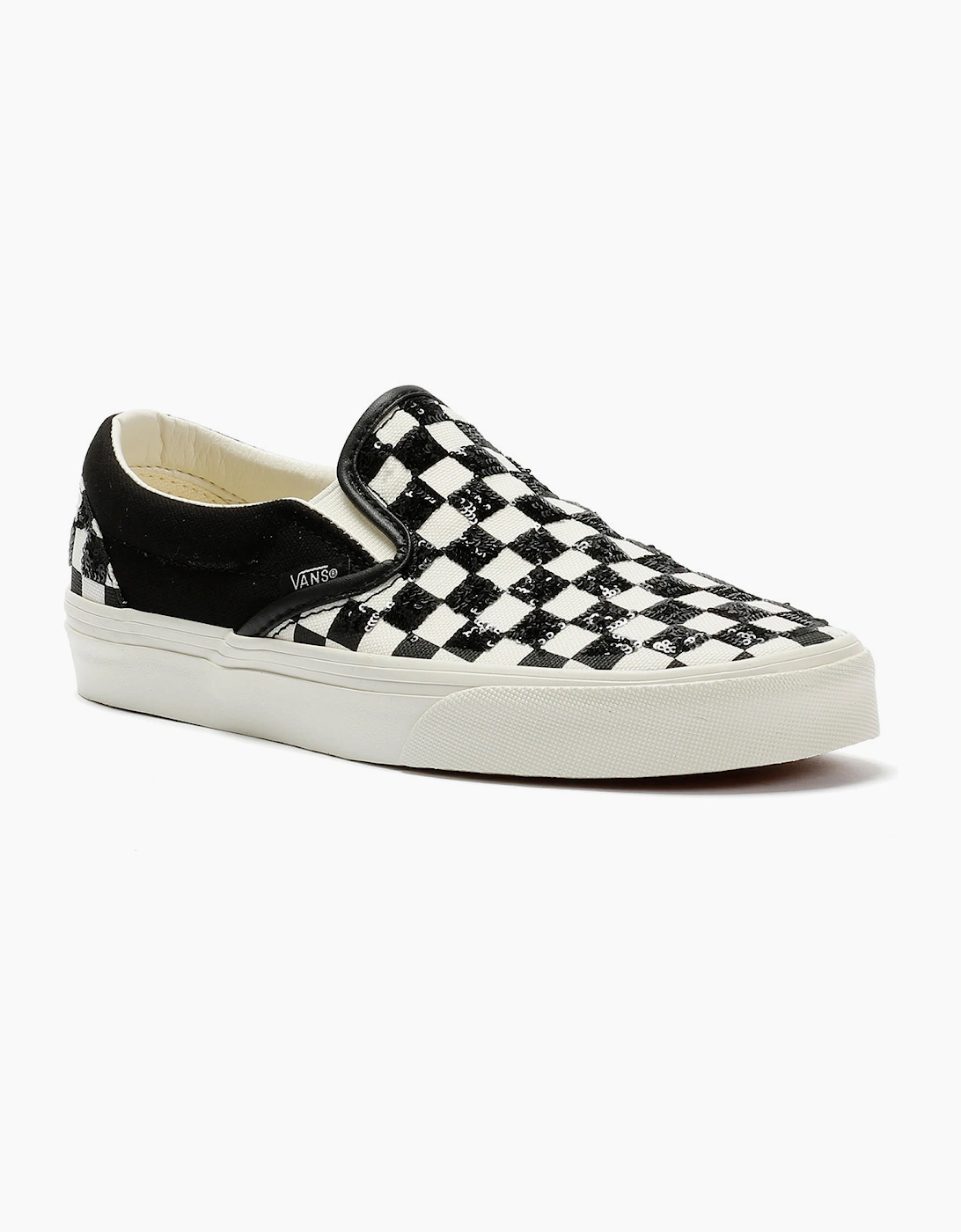 Vans Classic Slip-On Women's Canvas Black/White Beaded Checkerboard Trainers