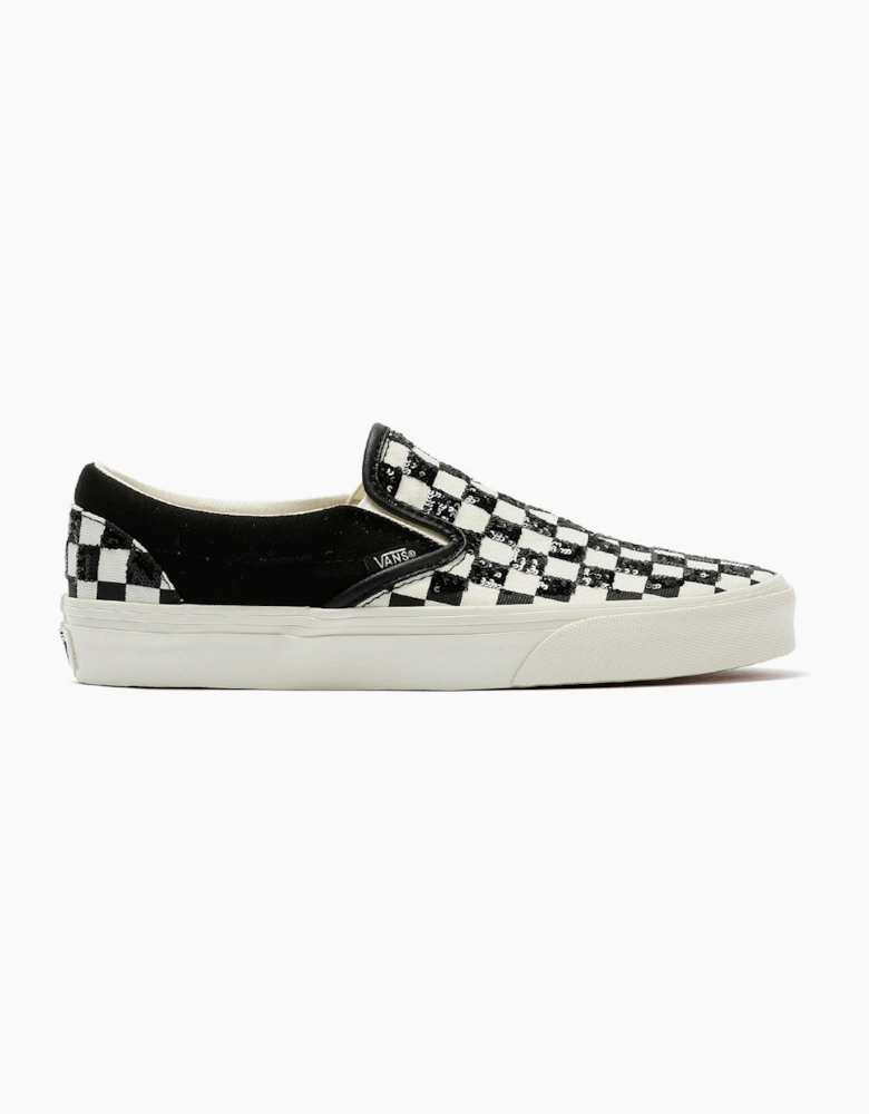 Vans Classic Slip-On Women's Canvas Black/White Beaded Checkerboard Trainers