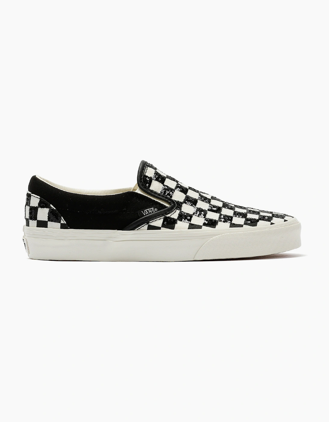 Vans Classic Slip-On Women's Canvas Black/White Beaded Checkerboard Trainers