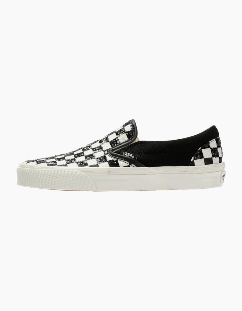 Vans Classic Slip-On Women's Canvas Black/White Beaded Checkerboard Trainers