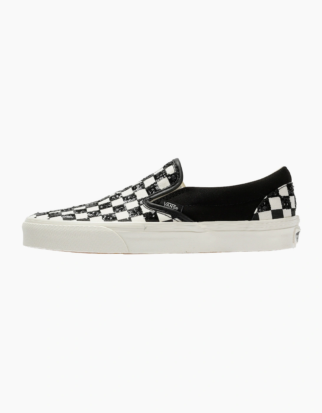 Vans Classic Slip-On Women's Canvas Black/White Beaded Checkerboard Trainers