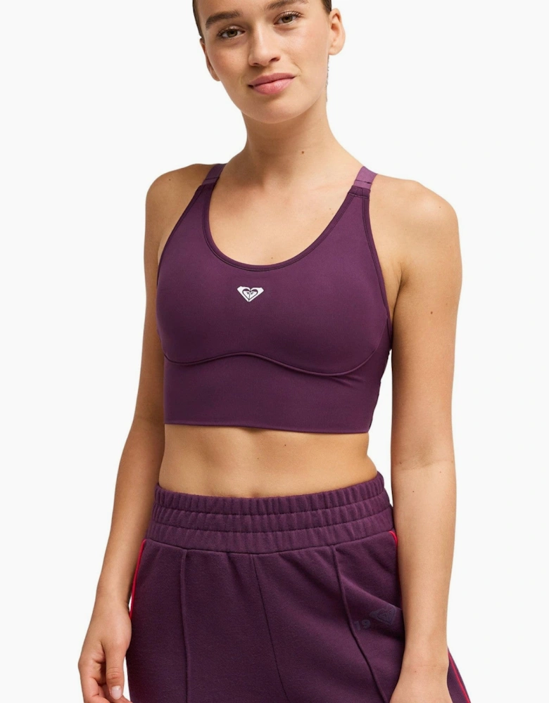 Roxy Womens Heart Into It Attitude Medium Support Sports Bra