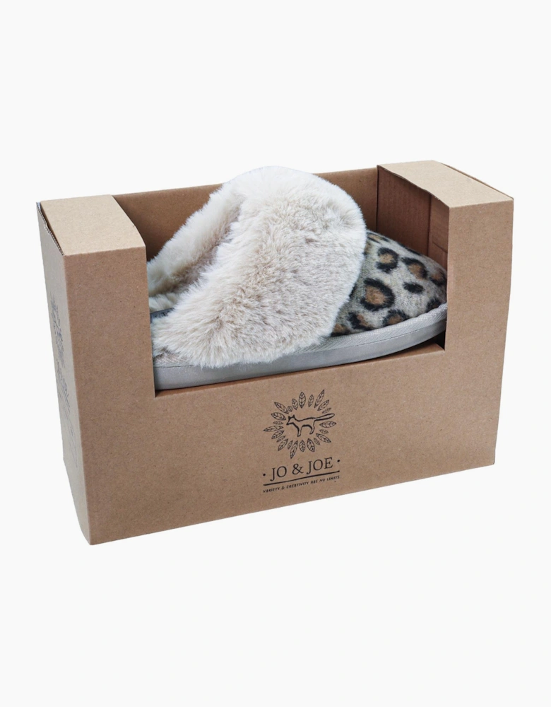 Jo & Joe NALA Womens Mule Slippers Leopard