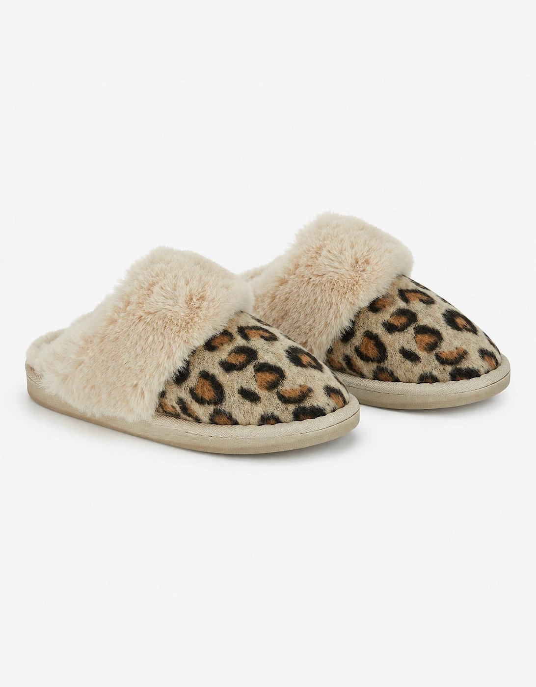 Jo & Joe NALA Womens Mule Slippers Leopard