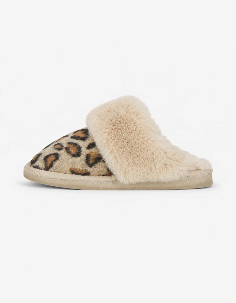 Jo & Joe NALA Womens Mule Slippers Leopard
