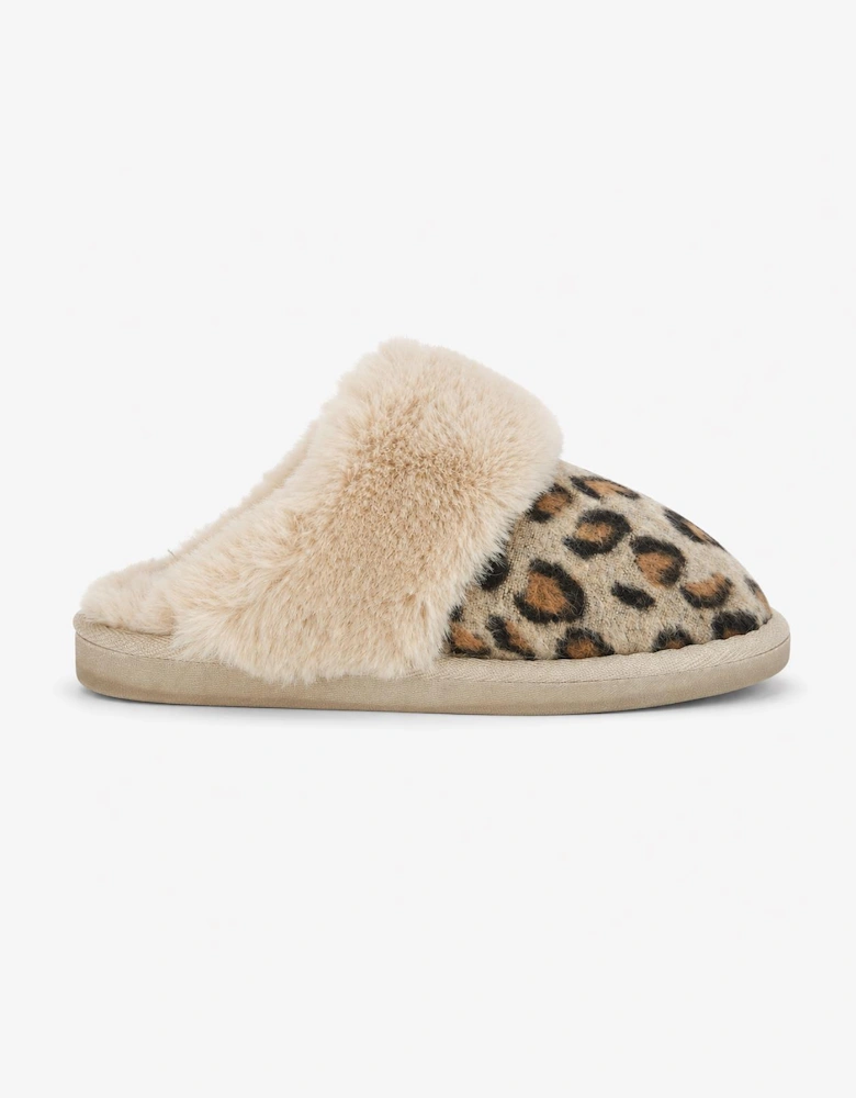 Jo & Joe NALA Womens Mule Slippers Leopard