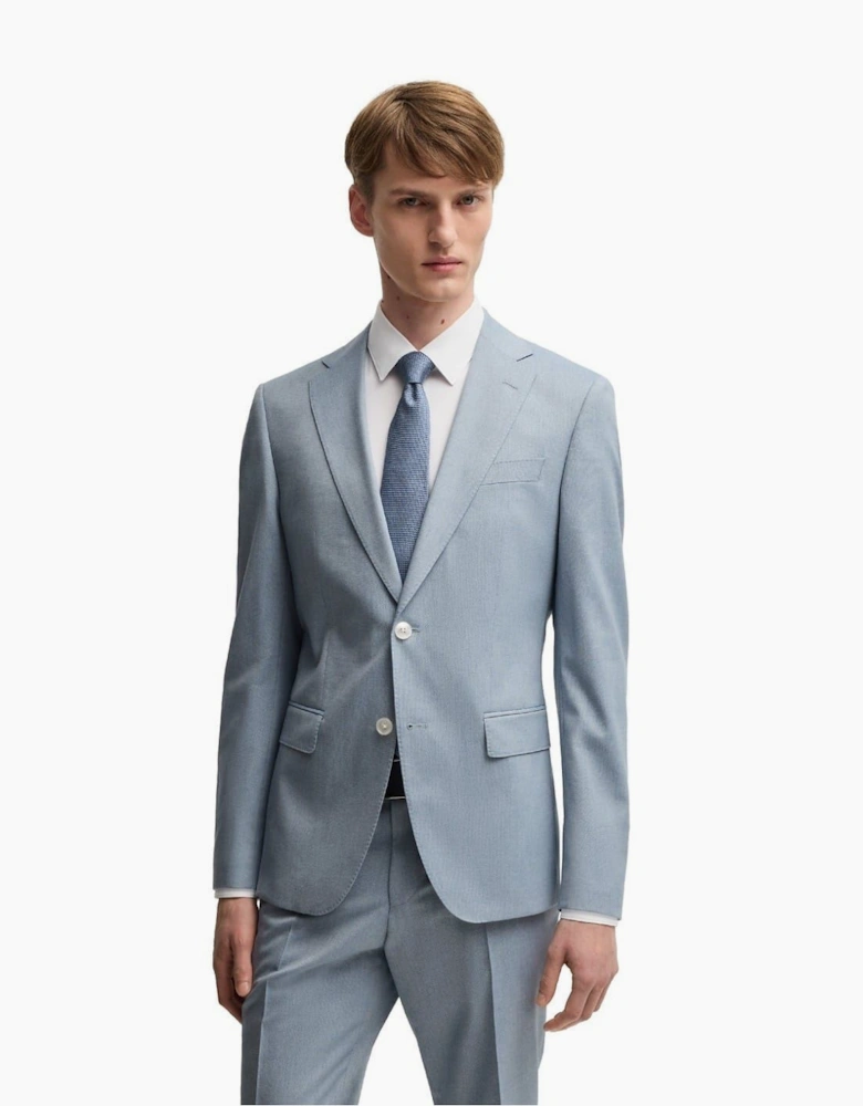 Solid Patterned Lapel Collared Blazer with Chest and Flap Pockets