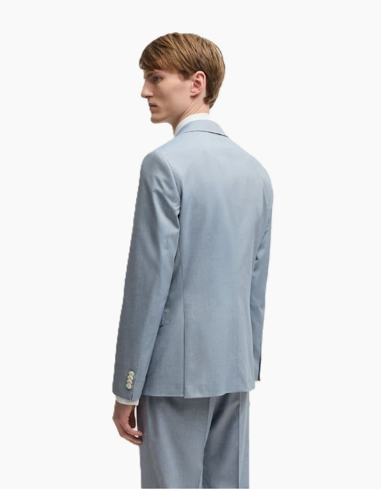 Solid Patterned Lapel Collared Blazer with Chest and Flap Pockets