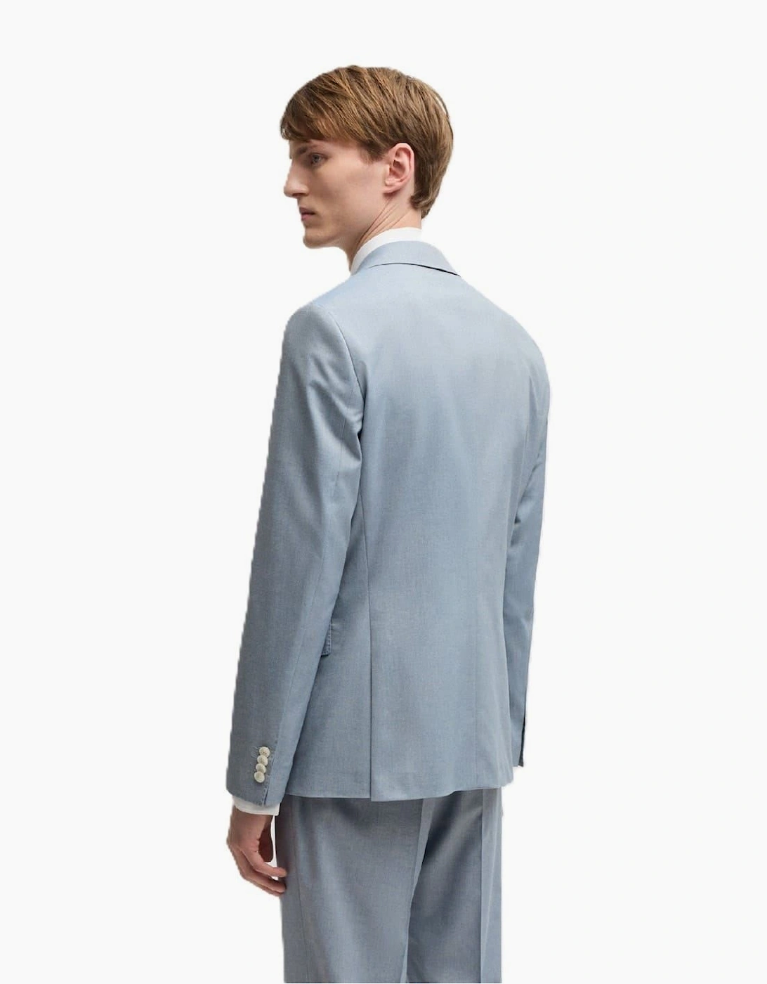 Solid Patterned Lapel Collared Blazer with Chest and Flap Pockets