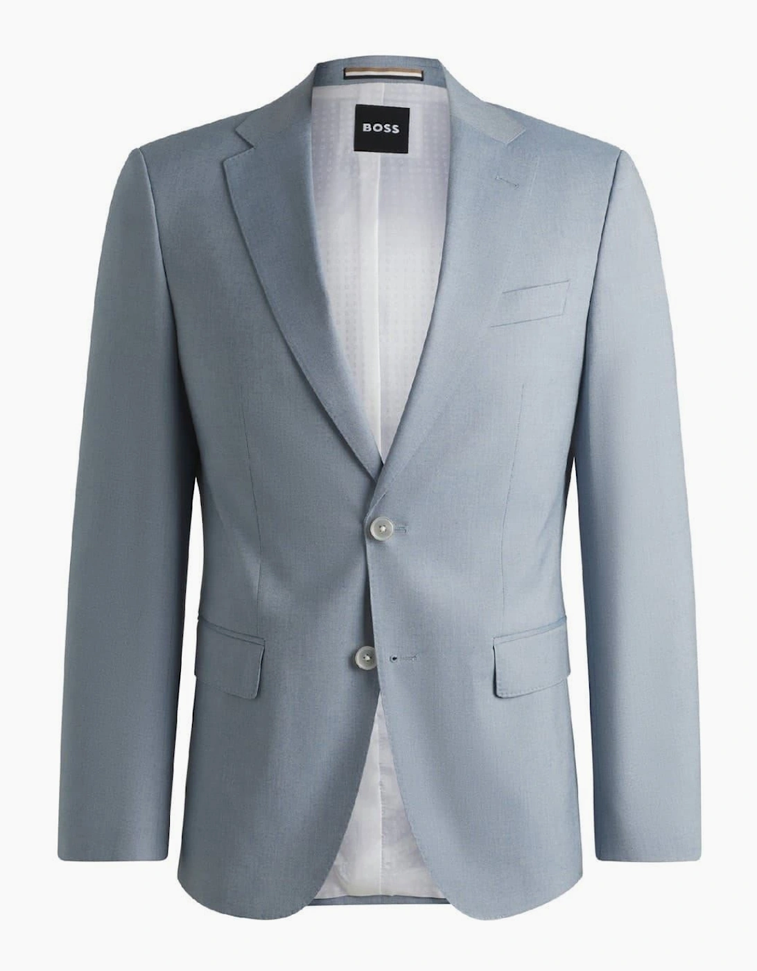 Solid Patterned Lapel Collared Blazer with Chest and Flap Pockets