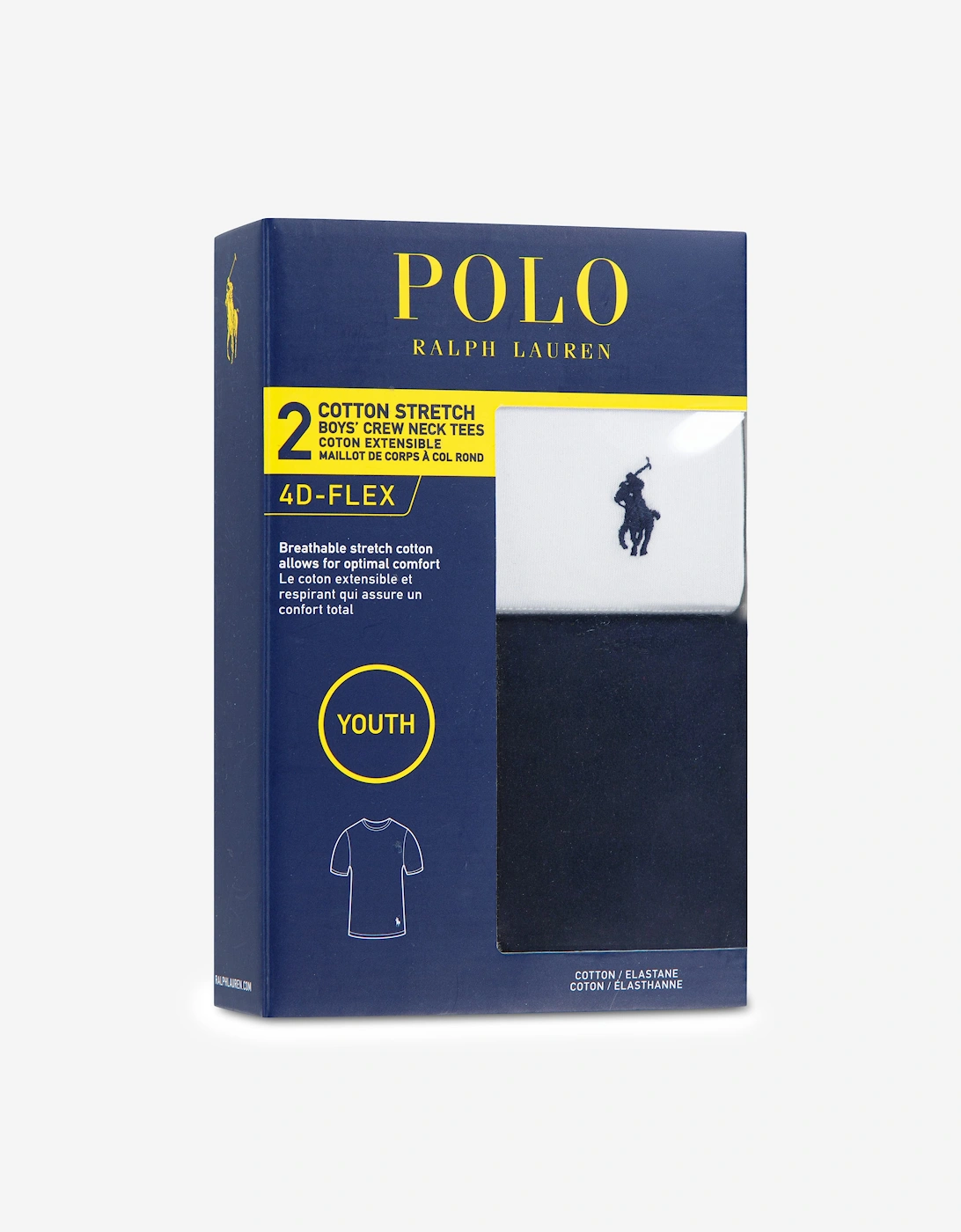 Ralph Lauren Boys 2 Pack Cotton T-Shirt Set in Black
