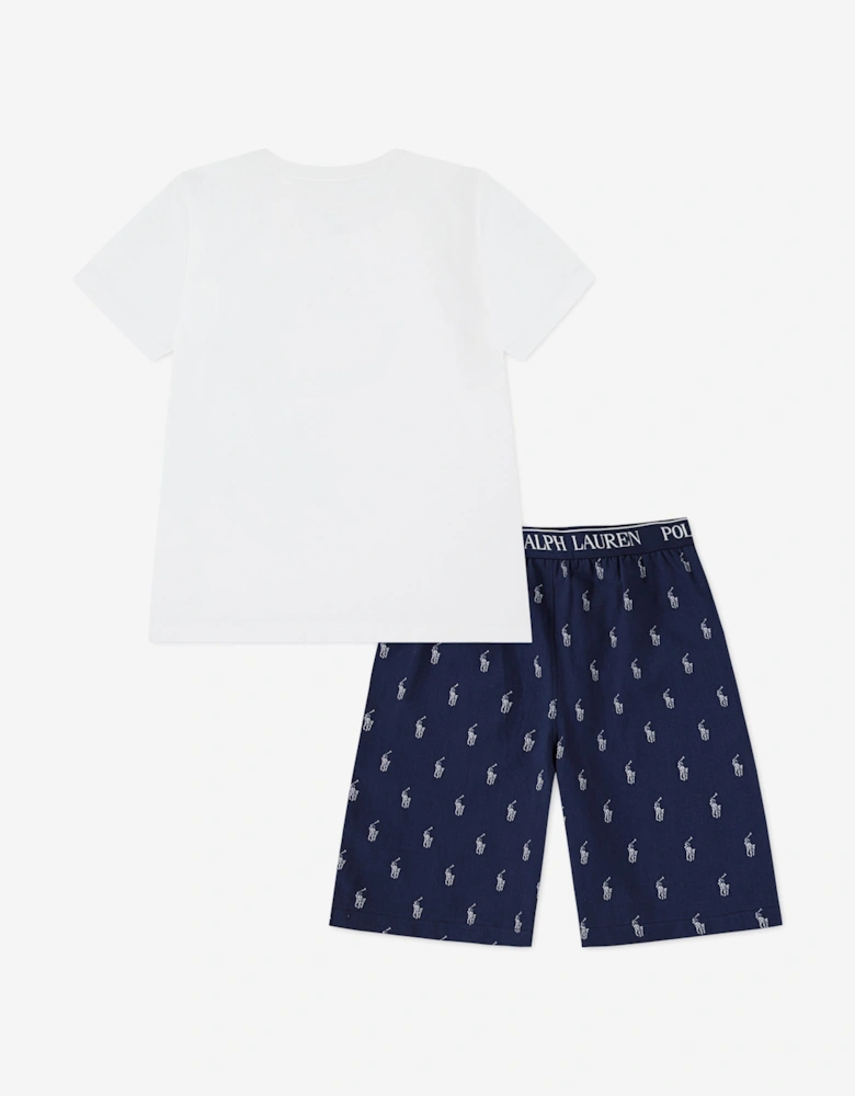 Ralph Lauren Boys T-Shirt and Shorts Pyjama Set in Navy