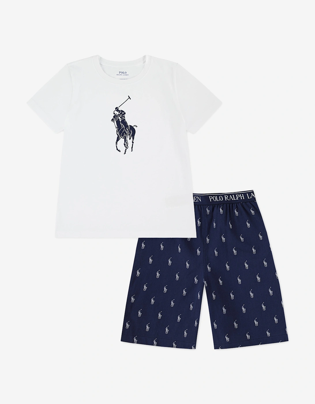 Ralph Lauren Boys T-Shirt and Shorts Pyjama Set in Navy