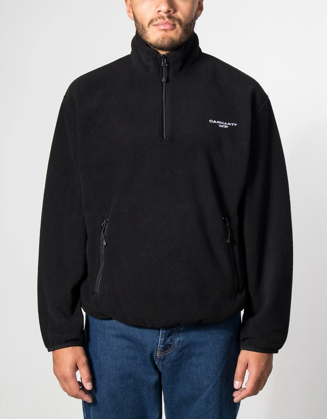 Balloon Fit Edmore Quarter Zip Fleece Sweatshirt