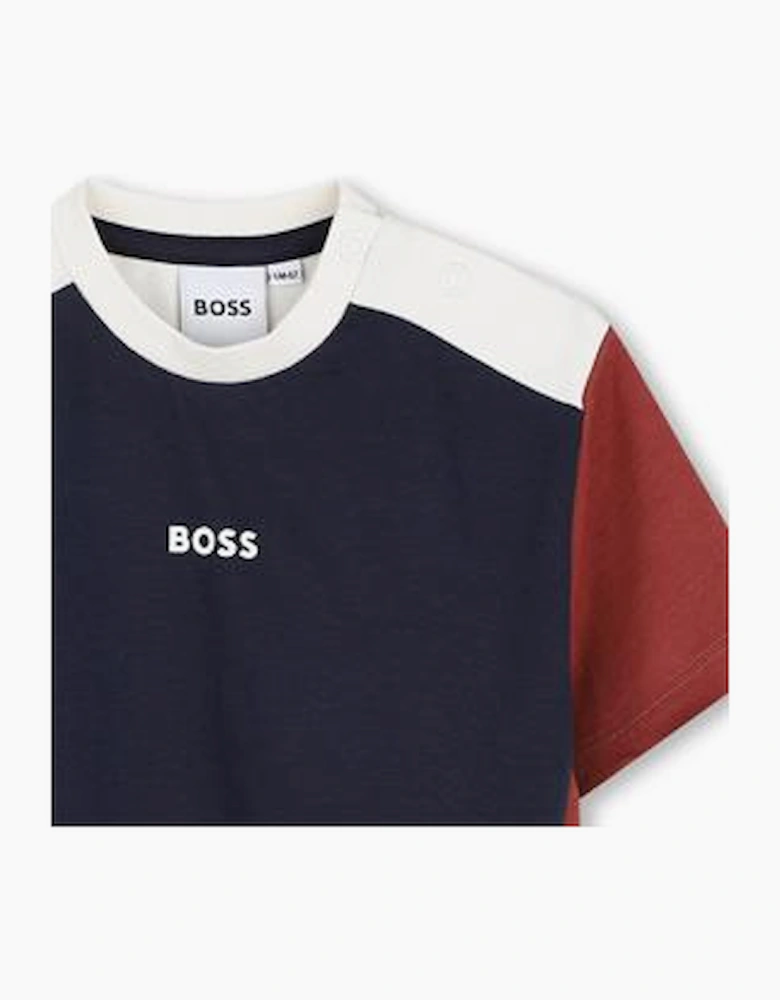 BOSS BABY/TODDLER BOY NAVY/RED T SHIRT J53483